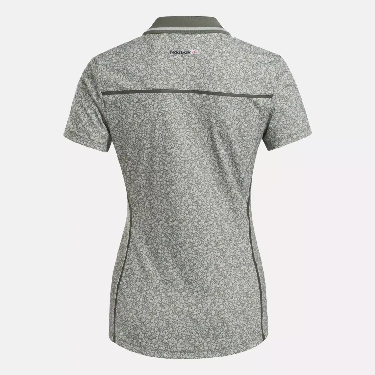 Women’s Cap Sleeve Johnny Collar Micro Floral Polo Shirt Women’s Cap Sleeve Johnny Collar Micro Floral Polo Shirt